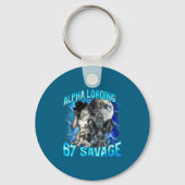 Alpha Wolf Loading 67 Percent Savage Funny Wolves  Sleutelhanger (Voorkant)