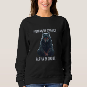Alpha Wolf Meme Mannen Human by Chance Alpha door Trui