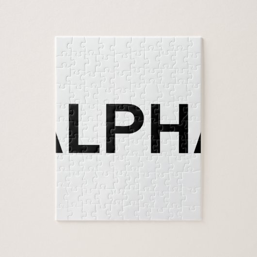 Alpha (ZWART) Legpuzzel (Verticaal)