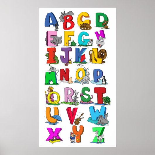 alphabet (à partir de 14,95) tableau mural dessins (Devant)