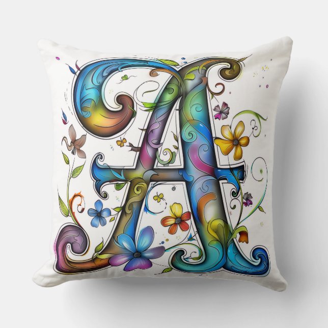 Alphabet "A" throw pillow Kussen (Voorkant)