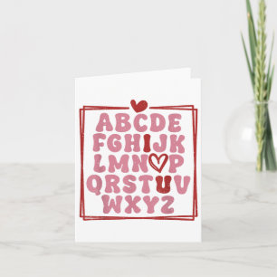 Alphabet Abc I Love You T Shirt Valentijnsdag Hea Kaart