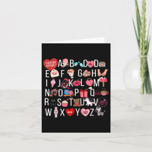 Alphabet Abc I Love You T Shirt Valentijnsdag Hea Kaart