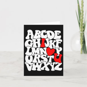 Alphabet ABC I Love You Valentijnsdag Heart Teach Kaart
