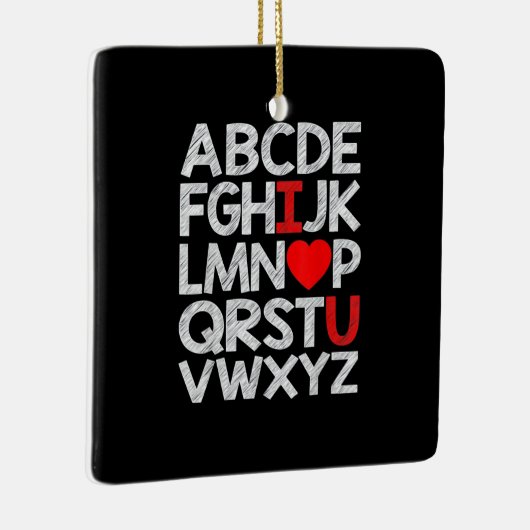 Alphabet ABC Ik hou van je Keramisch Ornament (Rechts)