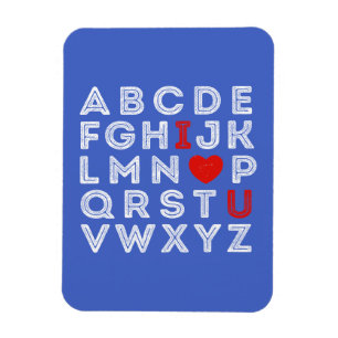 Alphabet ABC Ik hou van je Magneet
