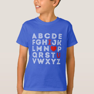 Alphabet ABC Ik hou van je T-shirt