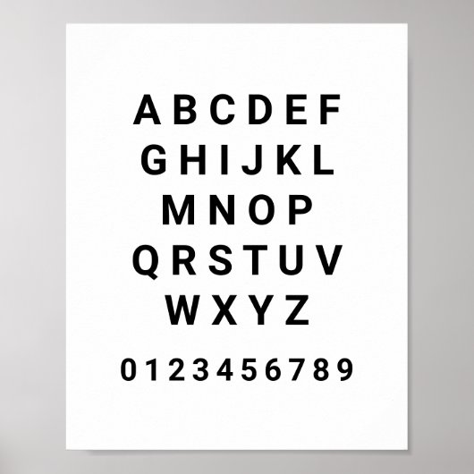 Alphabet ABC Numéro éducatif Poster (Devant)