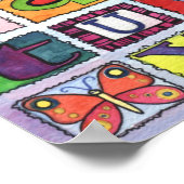 Alphabet ABC poster art Baby room Art (Coin)