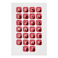 alphabet abc salle de classe Décor Glossy Poster