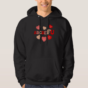 Alphabet ABCDEFU Heart Love You Valentijnsdag Hoodie