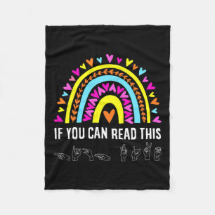 Alphabet Amerikaanse Zangtaal ASL Teacher Fun Fleece Deken