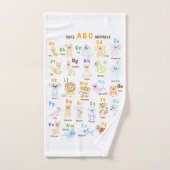 Alphabet Animal ABC Mets animaux (Serviette à main)