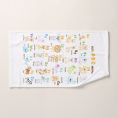 Alphabet Animal ABC Mets animaux (Serviette à main)