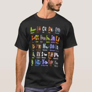 Alphabet Animal ABCs leren voor jongens meisjes Vo T-shirt