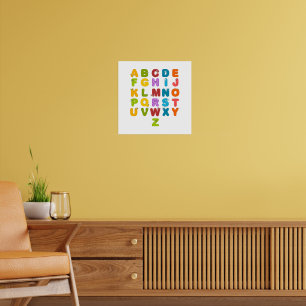 Alphabet Animal Letters Zoo Kinder kinderopvang Poster