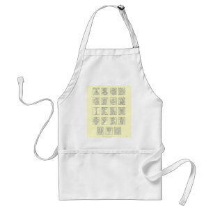 Alphabet Apron Standaard Schort