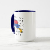 Alphabet arménien Drapeau arménien Mug (Devant gauche)
