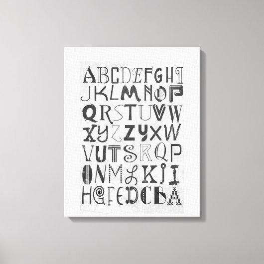 Alphabet Art Canvas Afdruk (Voorkant)