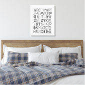 Alphabet Art Canvas Afdruk (Insitu (Slaapkamer))
