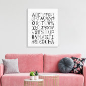 Alphabet Art Canvas Afdruk (Insitu (Woonkamer))