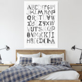 Alphabet Art Canvas Afdruk (Insitu (Slaapkamer))