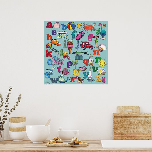 Alphabet Beach - affiche (Cuisine)