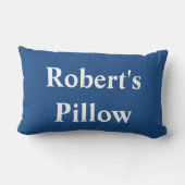 ALPHABET BLANC PERSONNALISÉ sur coussin BLEU (Verso)