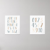 Alphabet bleu et chiffres Classe éducative (Recto)