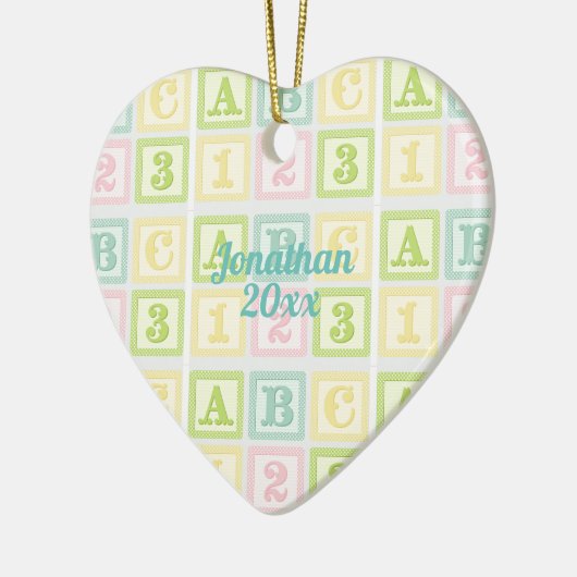 Alphabet Boy Girl Keepomwille Persoonlijke naam Keramisch Ornament (Links)