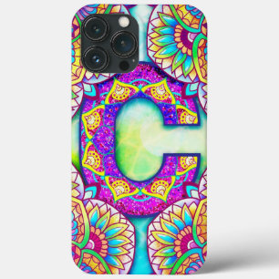 Alphabet C mandala iPhone 13 Pro Max Hoesje