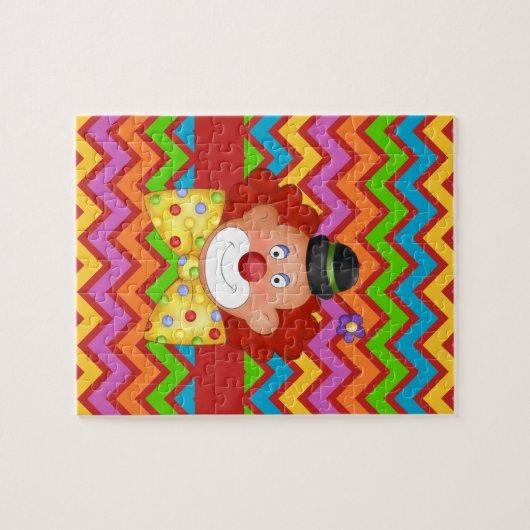 Alphabet C Pour Puzzle Clown Avec Boîte Cadeau (Horizontal)