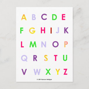 Alphabet Capital Letters Briefkaart