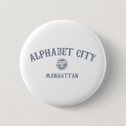 Alphabet City Ronde Button 5,7 Cm (Voorkant)