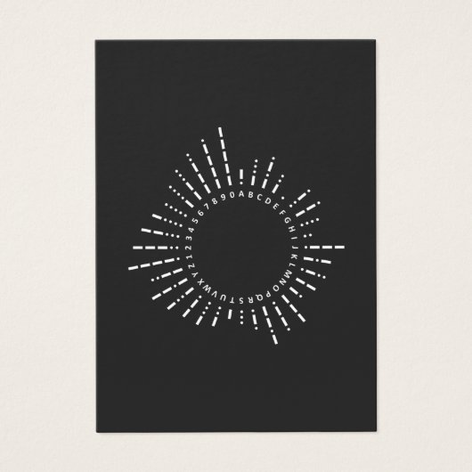 Alphabet Code Morse (Devant)