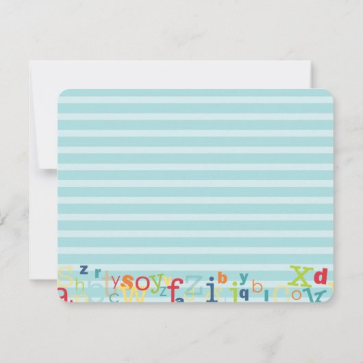 Alphabet coloré Merci note (Dos)