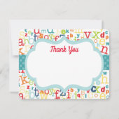 Alphabet coloré Merci note (Devant)