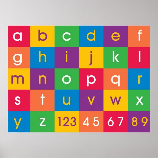 Alphabet Colors Poster (Voorkant)