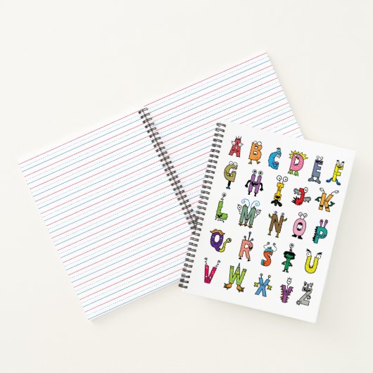 Alphabet Créatures Carnet spiral (Intérieur)