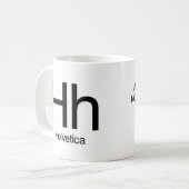 Alphabet de la tasse de typographie - helvetica (Devant gauche)