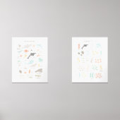 Alphabet de plage et chiffres Wall Art (Recto)