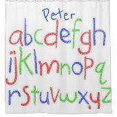 Alphabet de rideau de douche pour enfants (Devant)