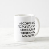 Alphabet de tasse de typographie - avant-garde (Devant droit)