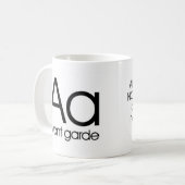 Alphabet de tasse de typographie - avant-garde (Devant gauche)