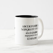 Alphabet de tasse de typographie - Caslon (Devant droit)