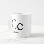 Alphabet de tasse de typographie - Caslon (Devant gauche)