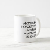 Alphabet de tasse de typographie - Futura (Devant droit)