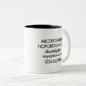 Alphabet de tasse de typographie - Futura (Devant droit)