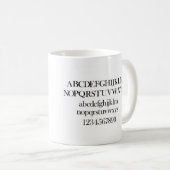 Alphabet de tasse de typographie - vieux visage de (Devant droit)