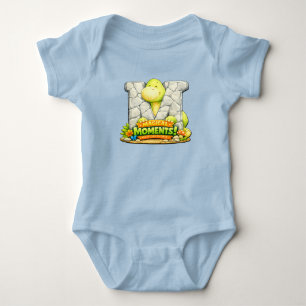 🦕💙 Alphabet Dino “M” Baby Jersey Body 👶✨